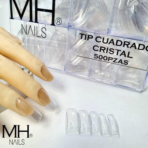 TIP CUADRADO CRISTAL 500 PZAS